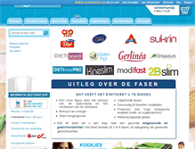 Tablet Screenshot of dieetshop.com